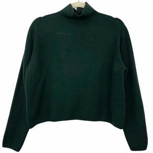 & Other Stories Mock Neck Pullover Green Sweater M